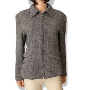 Vintage Braebrook black white houndstooth wool jacket